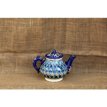 Чайник, объем 0,7 литра. Керамика. Ручная работа. Узбекистан.