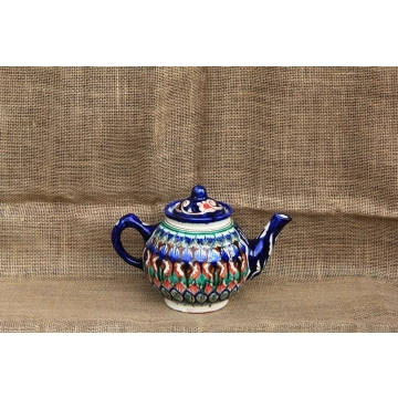 Чайник, объем 1.0 литр. Керамика. Ручная работа. Узбекистан.