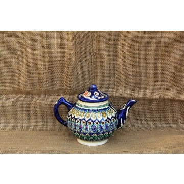 Чайник, объем 1.0 литр. Керамика. Ручная работа. Узбекистан.