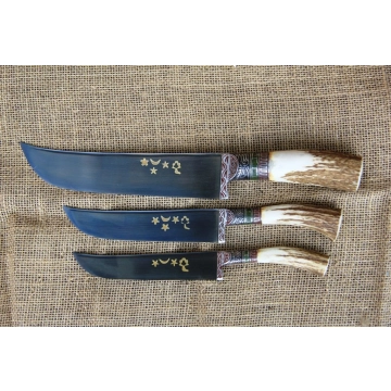 Набор из ножей ПЧАК 3- х размеров с чехлами. Узбекистан.