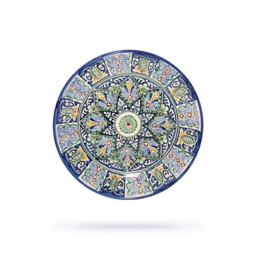 Блюдо для плова - Ляган 42 см. Керамика. Ручная работа. Узбекистан.